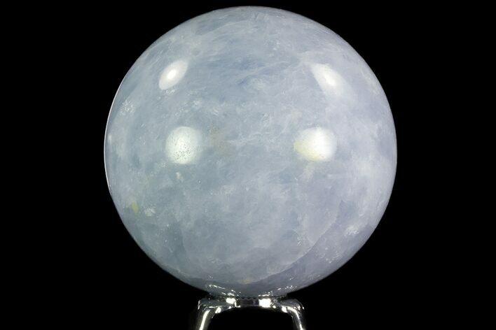 Polished Blue Calcite Sphere - Madagascar #74442